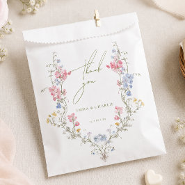 Bolsa De Papel Flores Silvestres Boho Lujuriosas Boda Elegante