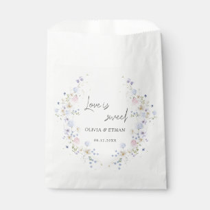 Bolsa De Papel Flores silvestres de primavera Bodas de rosa púrpu