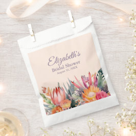 Bolsa De Papel Flores tropicales Peach Fuzz Bridal Shower