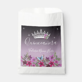 Bolsa De Papel Flores y la Princesa de las Mariposas Quinceanera