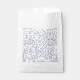 Bolsa De Papel Flower Garden Blue