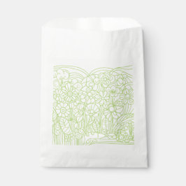 Bolsa De Papel Flower Garden Green