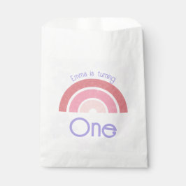 Bolsa De Papel Flowery Rainbow Birday