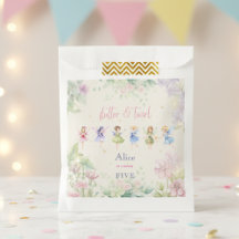 Flutter y twirt Fairy garden watercolor cumpleaños
