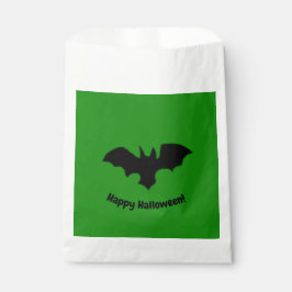 Bolsa De Papel Flying Bat on green favor bag