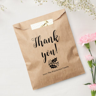 Bolsa De Papel foliage agradecimiento escritura personalizada Día