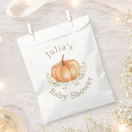 Bolsa De Papel Foliage de Boho Pumpkin otoño en Baby Shower