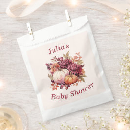 Bolsa De Papel Foliage de Boho Pumpkin otoño en Baby Shower