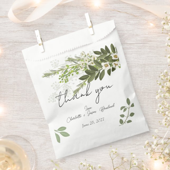 Bolsa De Papel Foliage Greenery Vines Boda Gracias (Cortado)