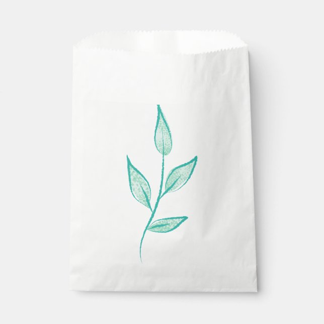 Bolsa De Papel Fondo con patrón floral lindo (Anverso)