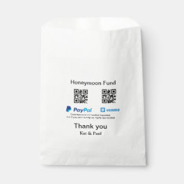 Bolsa De Papel Fondo de luna de miel PayPal Venmo código QR graci