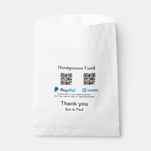 Bolsa De Papel Fondo de luna de miel PayPal Venmo código QR graci