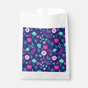 Bolsa De Papel Fondo de patrón floral corto