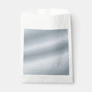 Bolsa De Papel Fondo de plata cepillada falsa