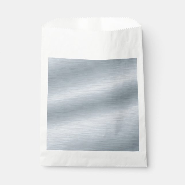 Bolsa De Papel Fondo de plata cepillada falsa (Anverso)
