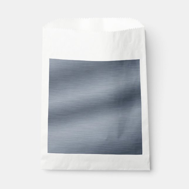 Bolsa De Papel Fondo elegante de acero cepillado falso (Anverso)