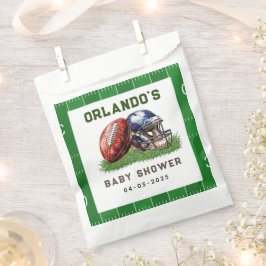 Bolsa De Papel Football Baby Shower | A Little All Star Is On His