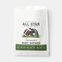 Bolsa De Papel Football Little All Star Touchdown Baby Shower