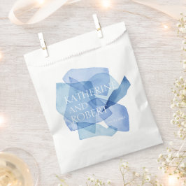 Bolsa De Papel Formas de acuarela moderna Boda Monograma