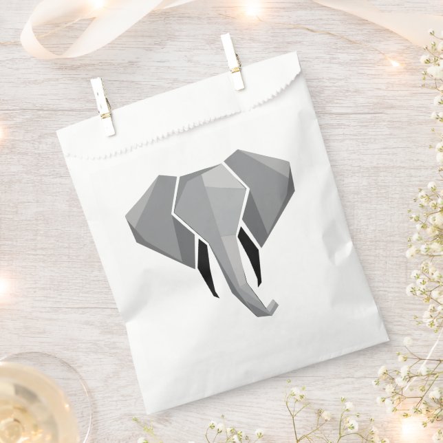 Bolsa De Papel Formas simples Geometría Cabeza elefante (Cortado)