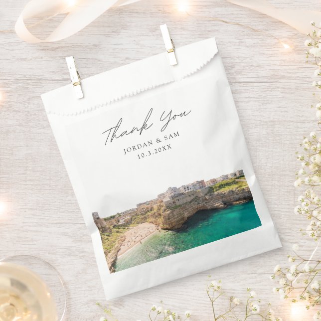 Bolsa De Papel Foto Boda de Puglia Italia personalizada (Cortado)