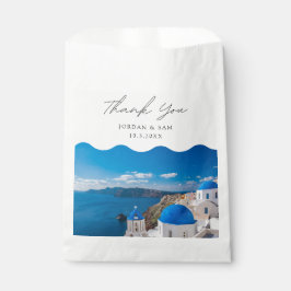 Bolsa De Papel Foto Boda de Santorini Personalizada Grecia
