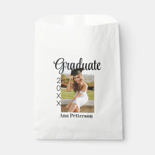 Bolsa De Papel foto de graduado clásico moderno añadir año nombre