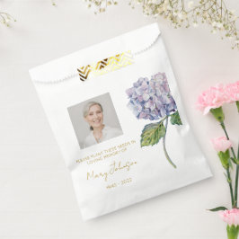 Bolsa De Papel Foto de Hortensia Simple Funeral Semilla