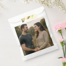 Foto de Pareja Tipografía Dorada Personalizada Bod