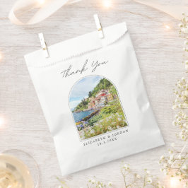 Bolsa De Papel Foto del Favor de la Boda del Lago Como Gracias