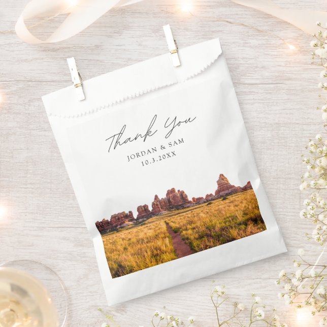 Bolsa De Papel Foto personalizada de Canyonlands Boda (Cortado)