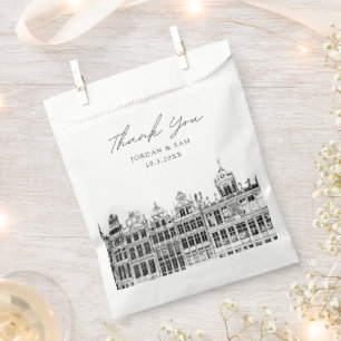 Bolsa De Papel Foto personalizada del Boda de Bruselas