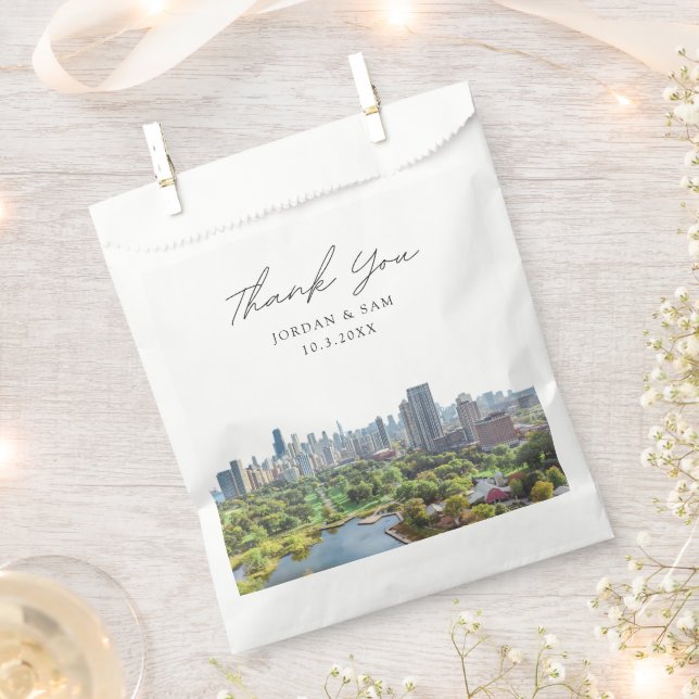 Bolsa De Papel Foto personalizada del Boda de Chicago (Cortado)