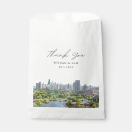 Bolsa De Papel Foto personalizada del Boda de Chicago