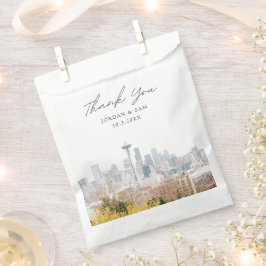 Bolsa De Papel Foto personalizada del Boda de Seattle