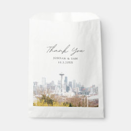 Bolsa De Papel Foto personalizada del Boda de Seattle