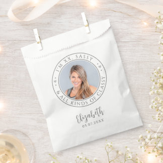 Bolsa De Papel Fotomontaje de Personalizado elegante y elegante f