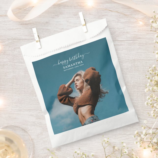 Bolsa De Papel Fotos de personalizados Fotos de cumpleaños Selfie (Cortado)
