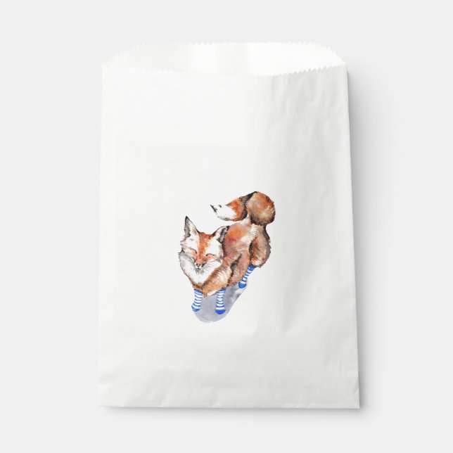 Bolsa De Papel Fox en calcetines (Anverso)