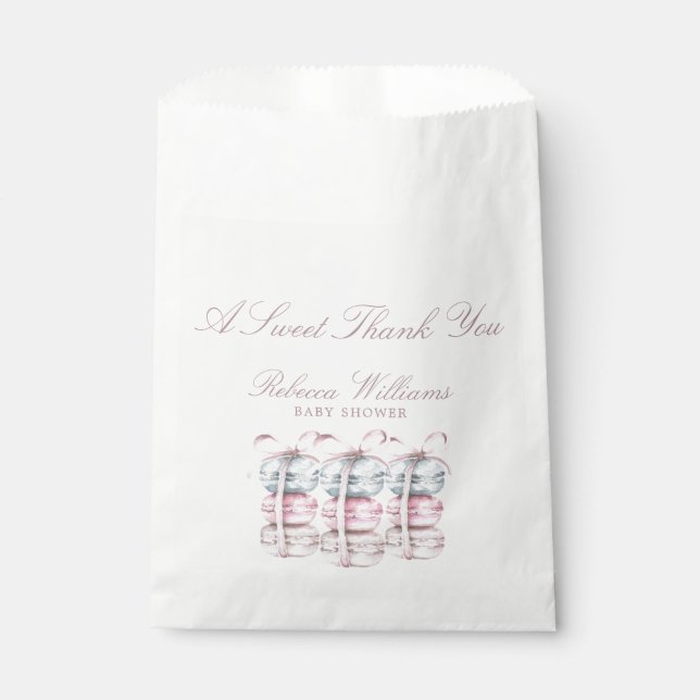 Bolsa De Papel French Macaron A Sweet Gracias Baby Duke (Anverso)