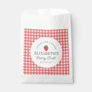 Bolsa De Papel Fresa Berry primer cumpleaños de picnic