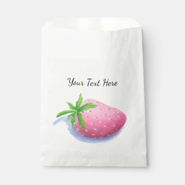 Bolsa De Papel Fresas Personalizadas  (Anverso)