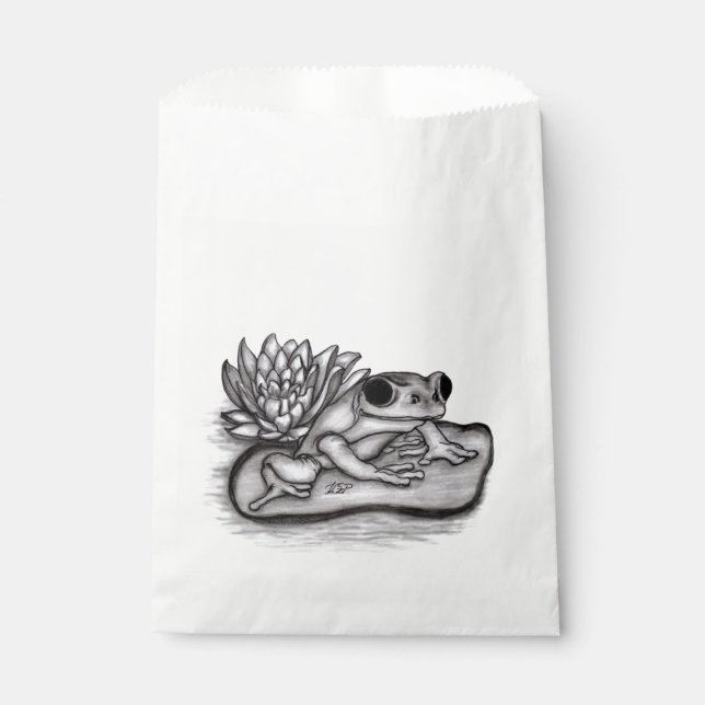 Bolsa De Papel Froggy con Lotus Flower (Anverso)