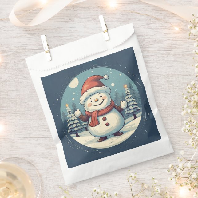 Bolsa De Papel Frosty Charm por las vacaciones (Cortado)