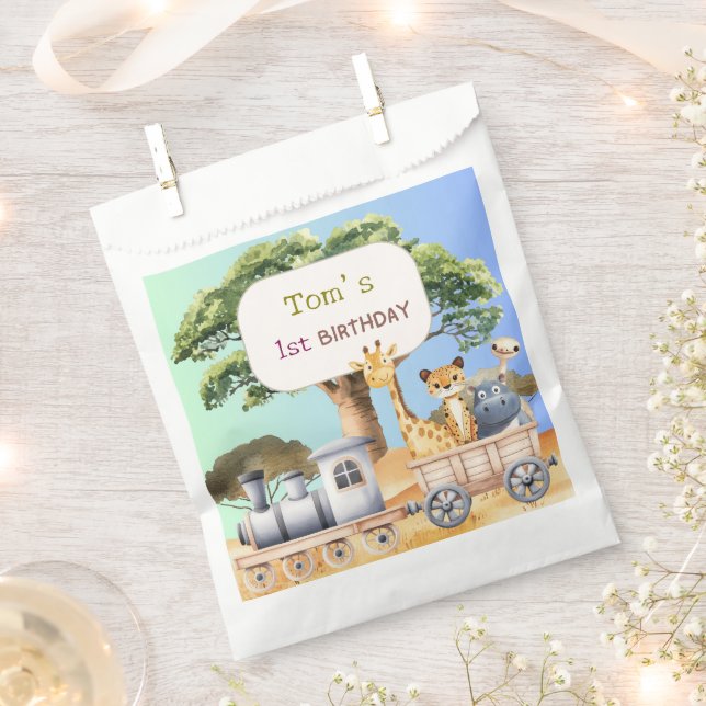 Bolsa De Papel Fun Blue Safari Party (Cortado)