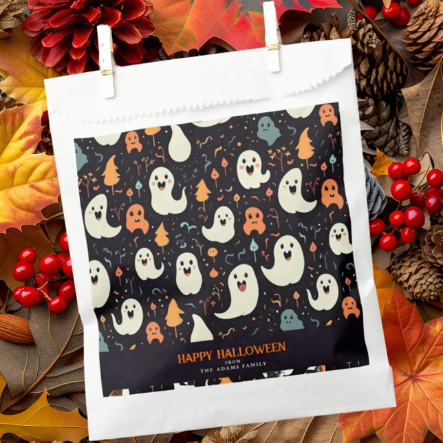 Bolsa De Papel Fun coloridos fantasmas personalizados Feliz Hallo (Subido por el creador)
