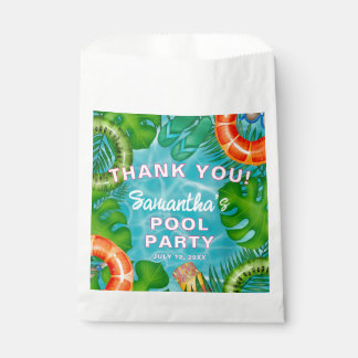 Bolsa De Papel Fun Pool Party Colorful Any Age Welcome