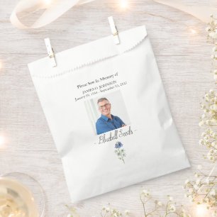 Bolsa De Papel Funeral conmemorativo de la Semilla Azul