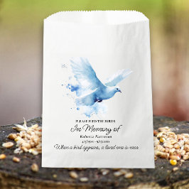 Bolsa De Papel Funeral Memorial Favor White Dove Bird Seed