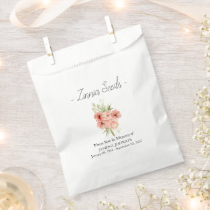 Bolsa De Papel Funeral Memorial Zinnia Seed